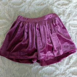 Purple Velvet Skirt with Bloomers Baby Girl
